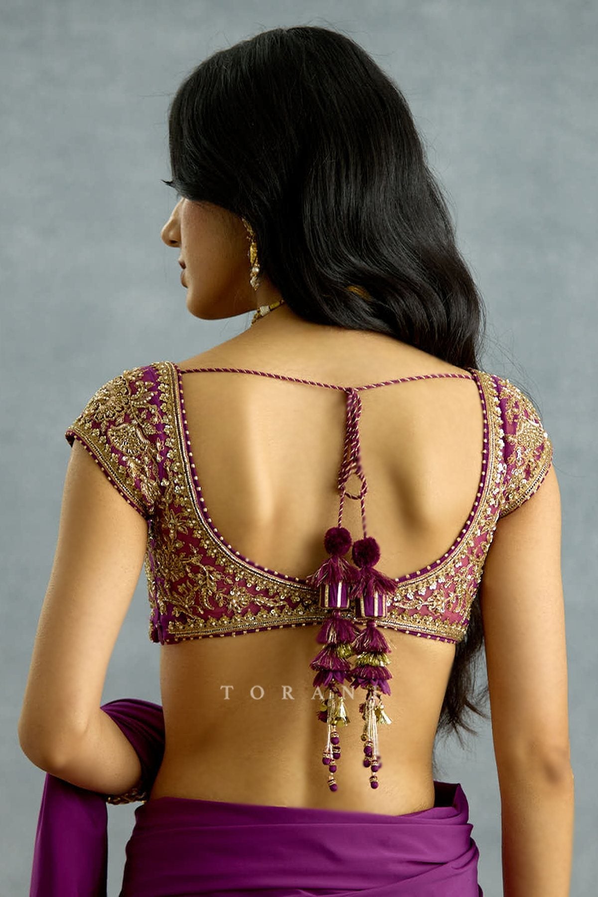 Banafsha Pranitha Saree Set – Bordered