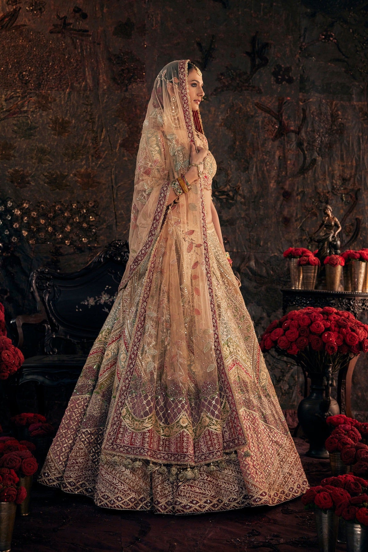Barnish Gold Lehenga