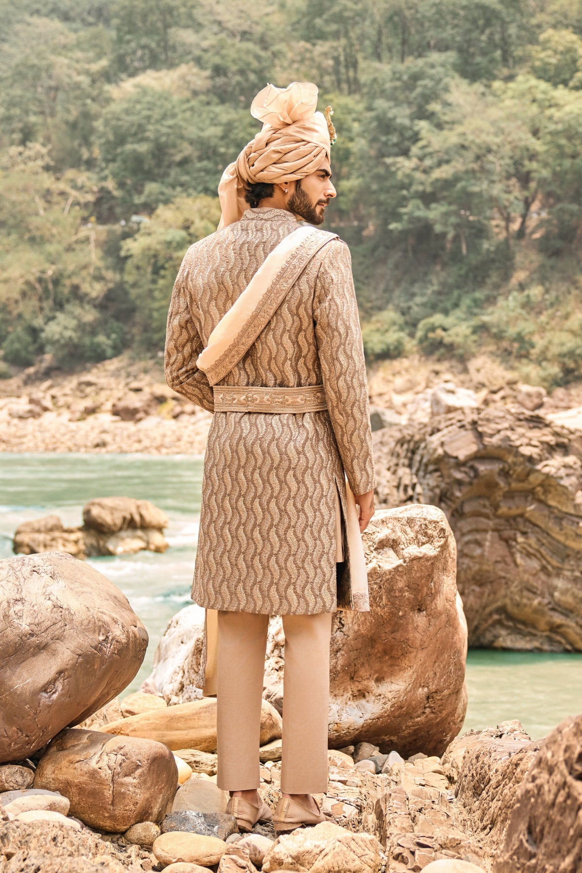 Classic Bronze Sherwani Set