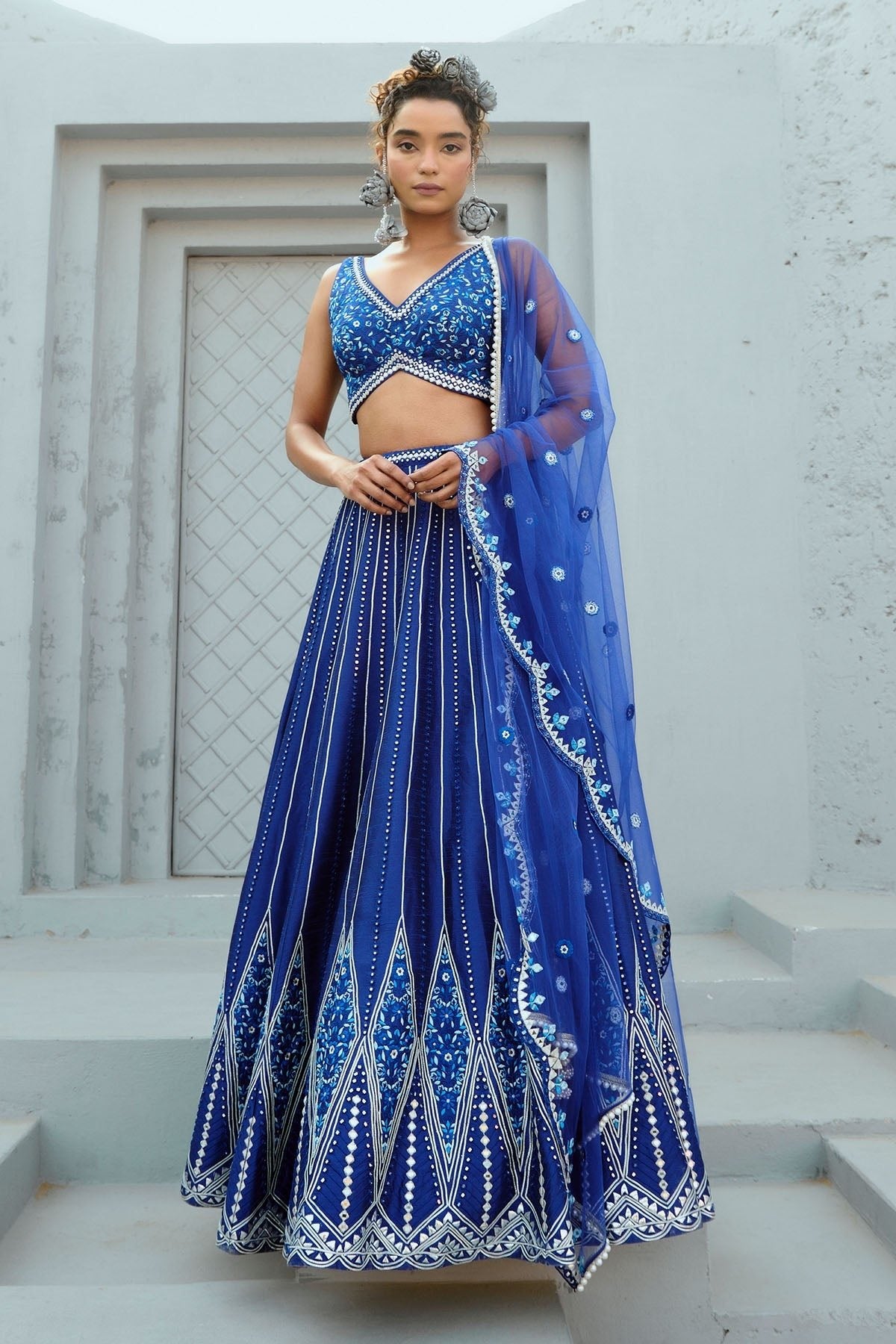 Blue Sunflower Skirt
