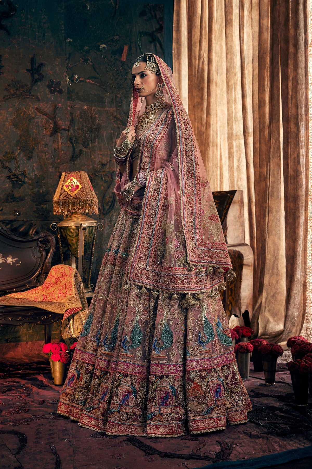 Blush Pink Embroidered Lehenga