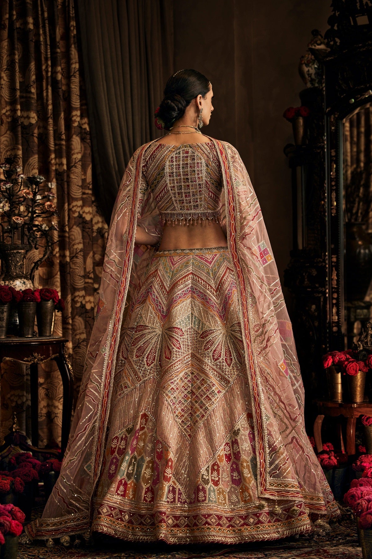 Blush Pink Tulle Lehenga