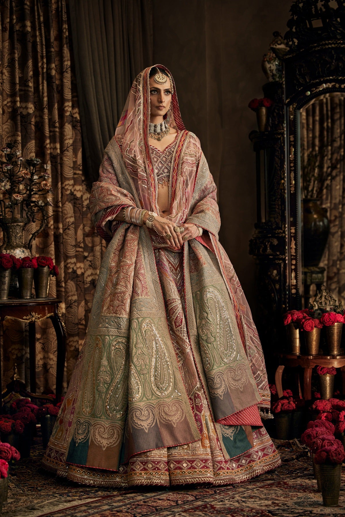Blush Pink Tulle Lehenga