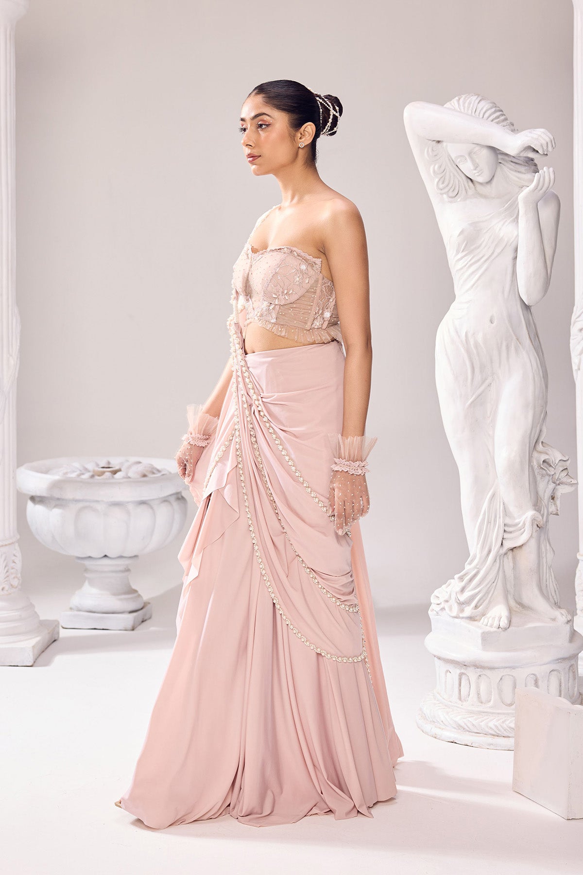 Aanchal Verma in Clara Pearl Drape Saree