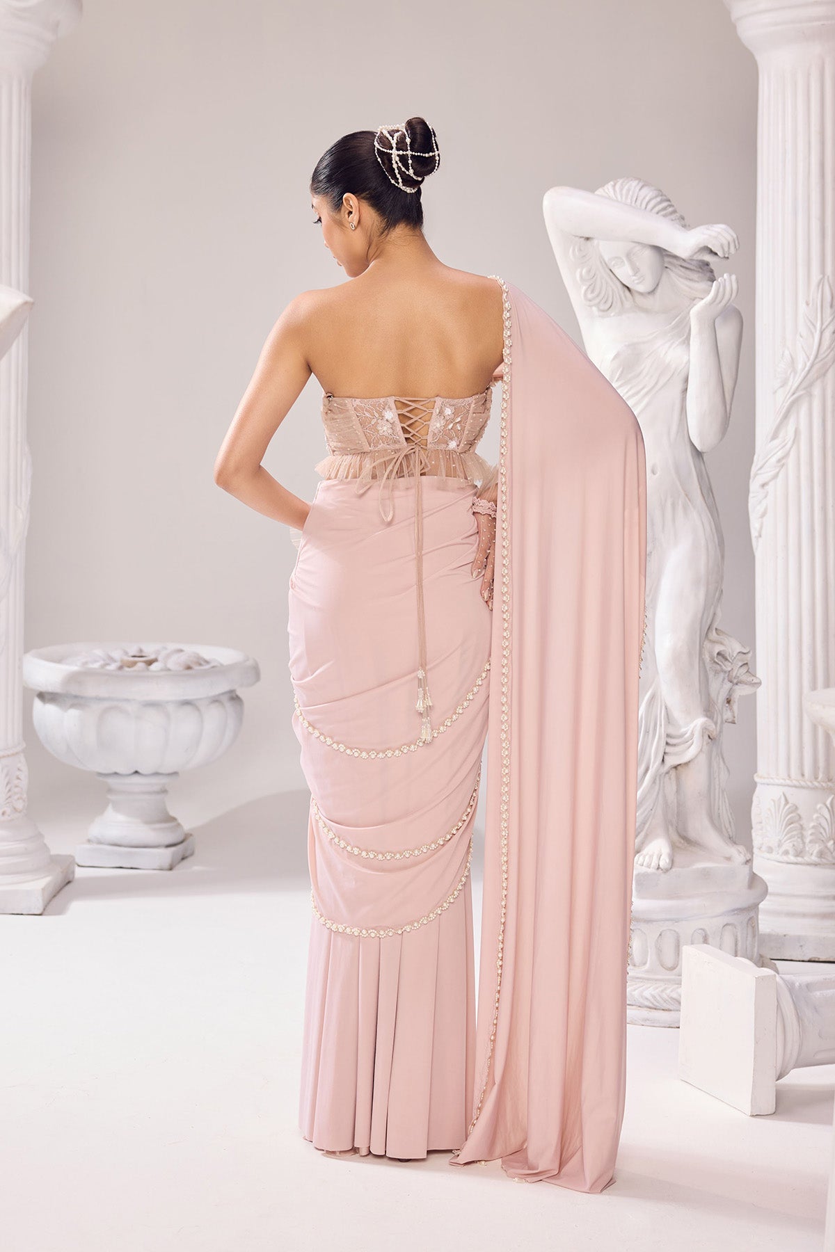 Aanchal Verma in Clara Pearl Drape Saree