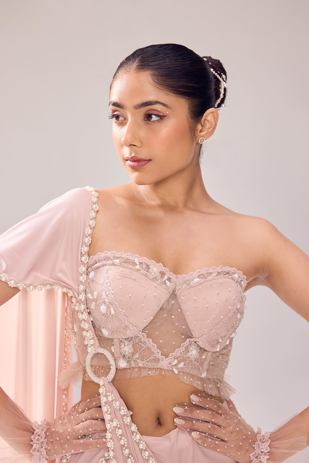 Clara Pearl Drape Saree