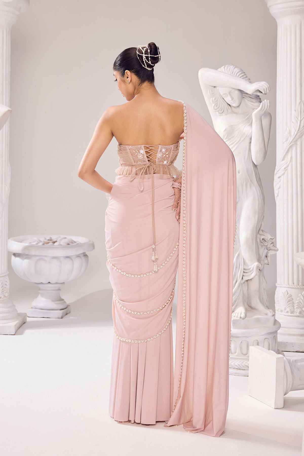 Clara Pearl Drape Saree