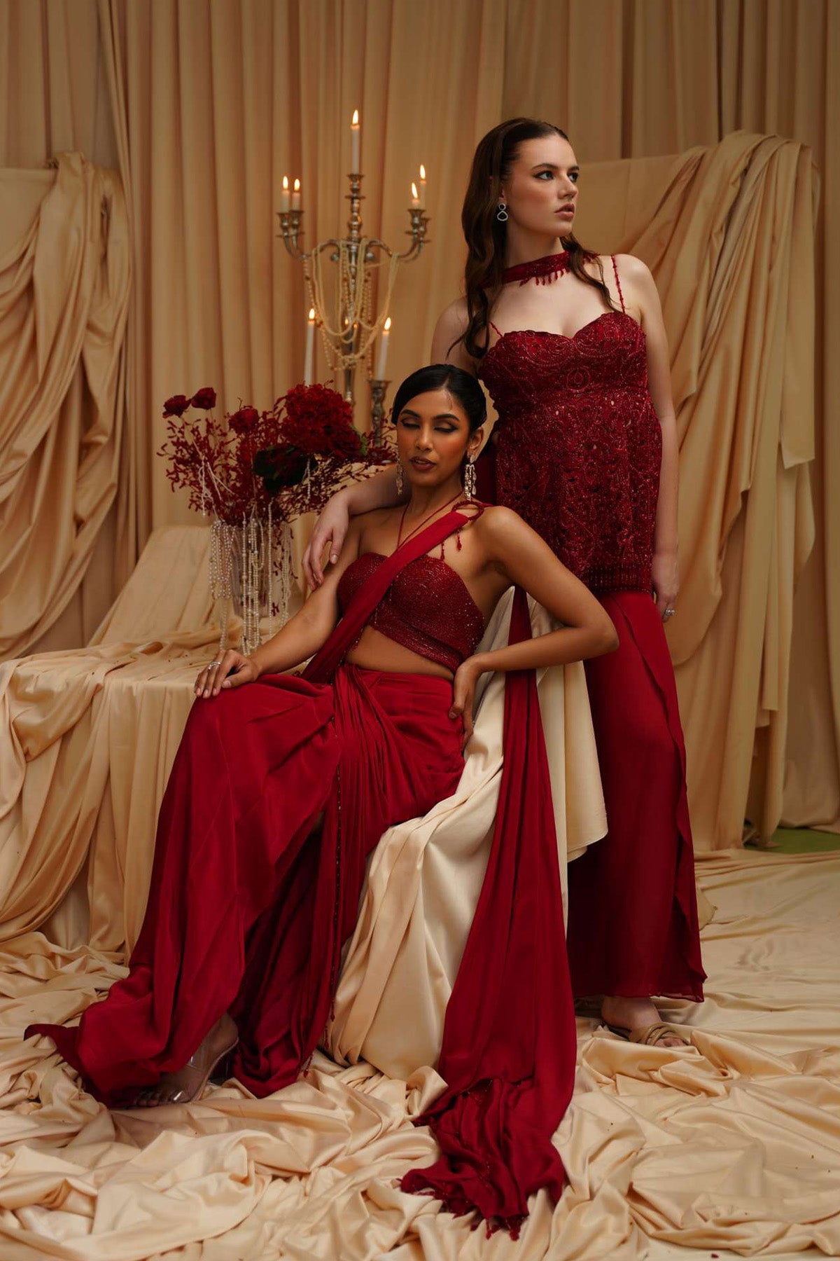 Cloe Drape Saree set
