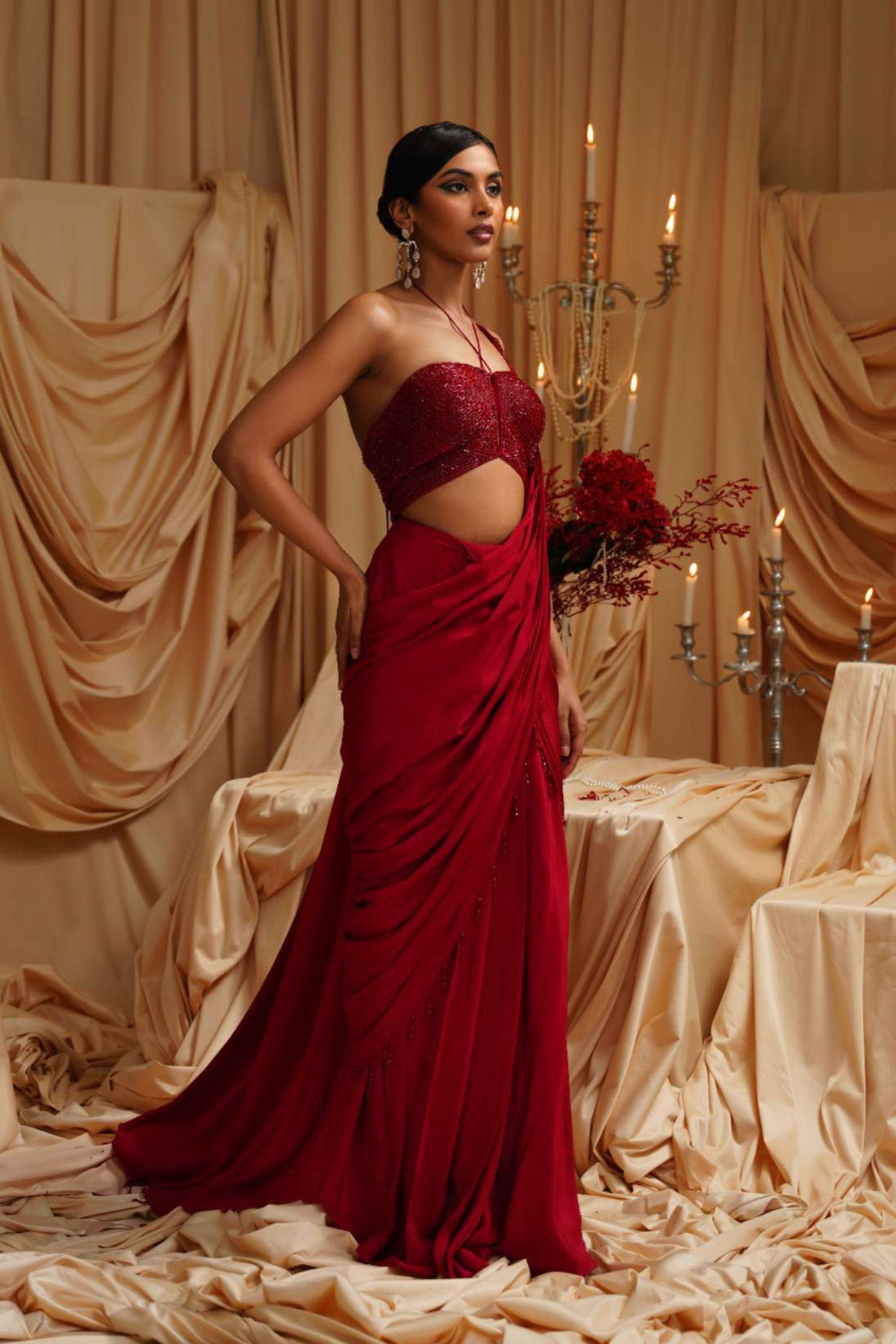 Cloe Drape Saree set