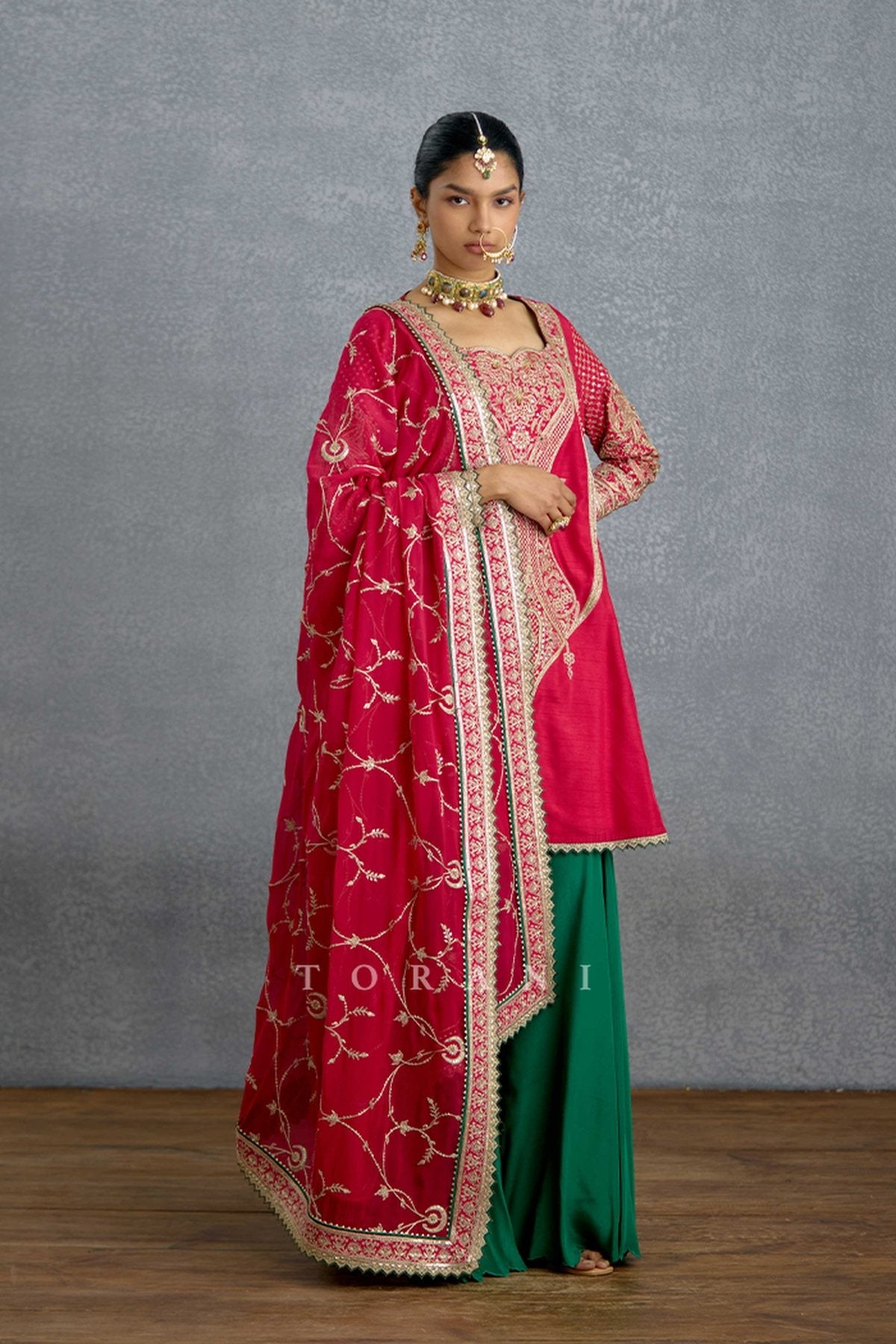 Dilkash Zamrud Sharara Set