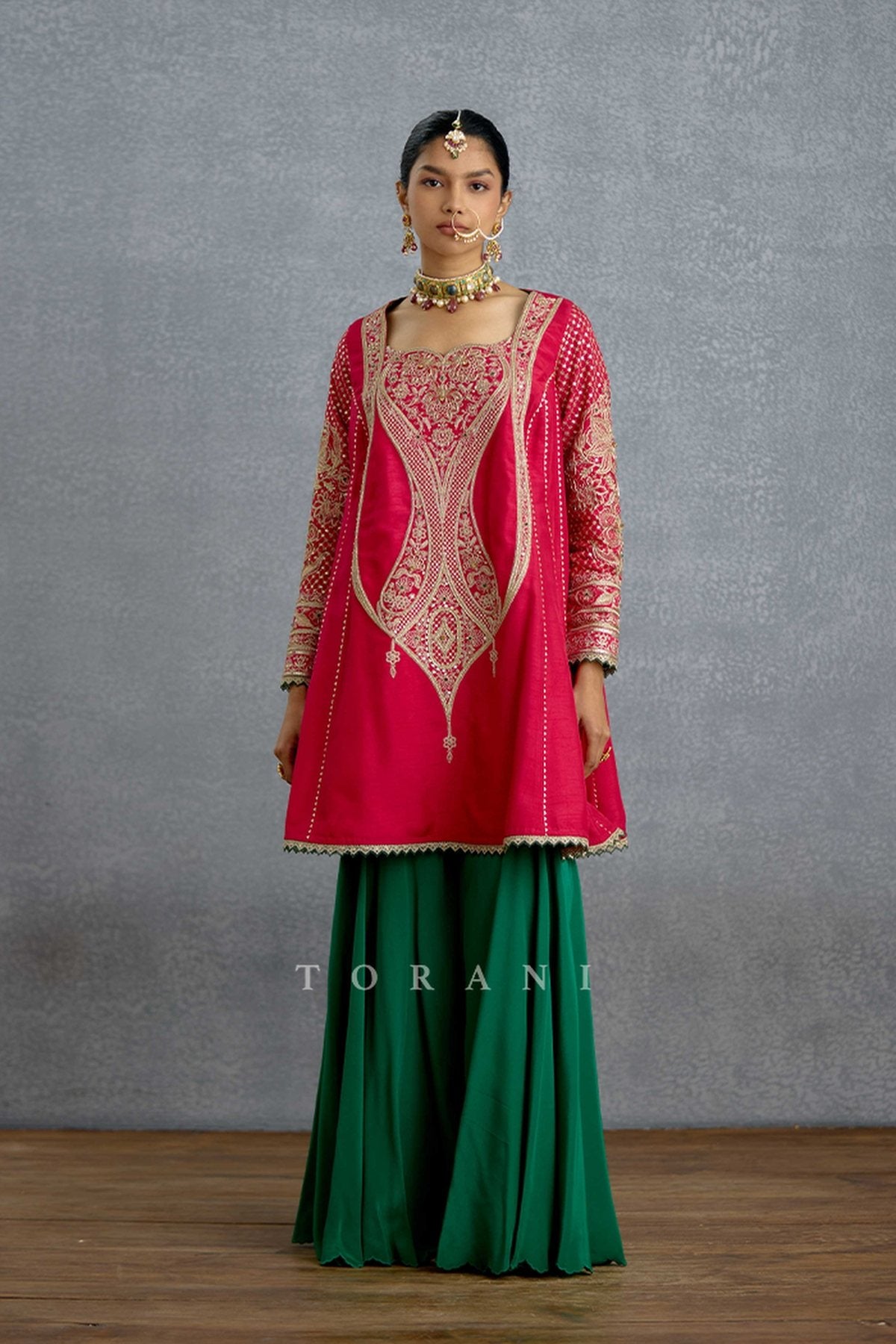 Dilkash Zamrud Sharara Set