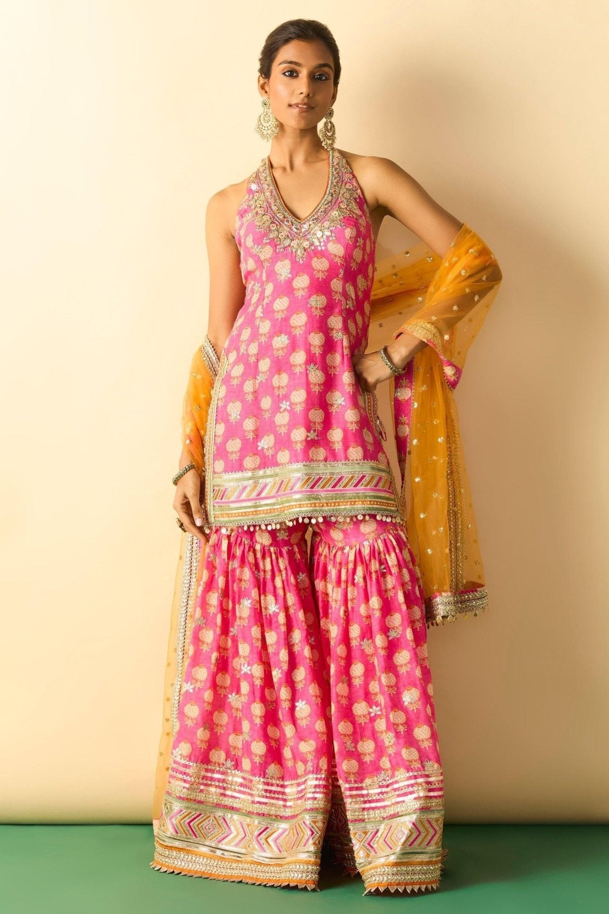 Dwisha Halter Sharara Set