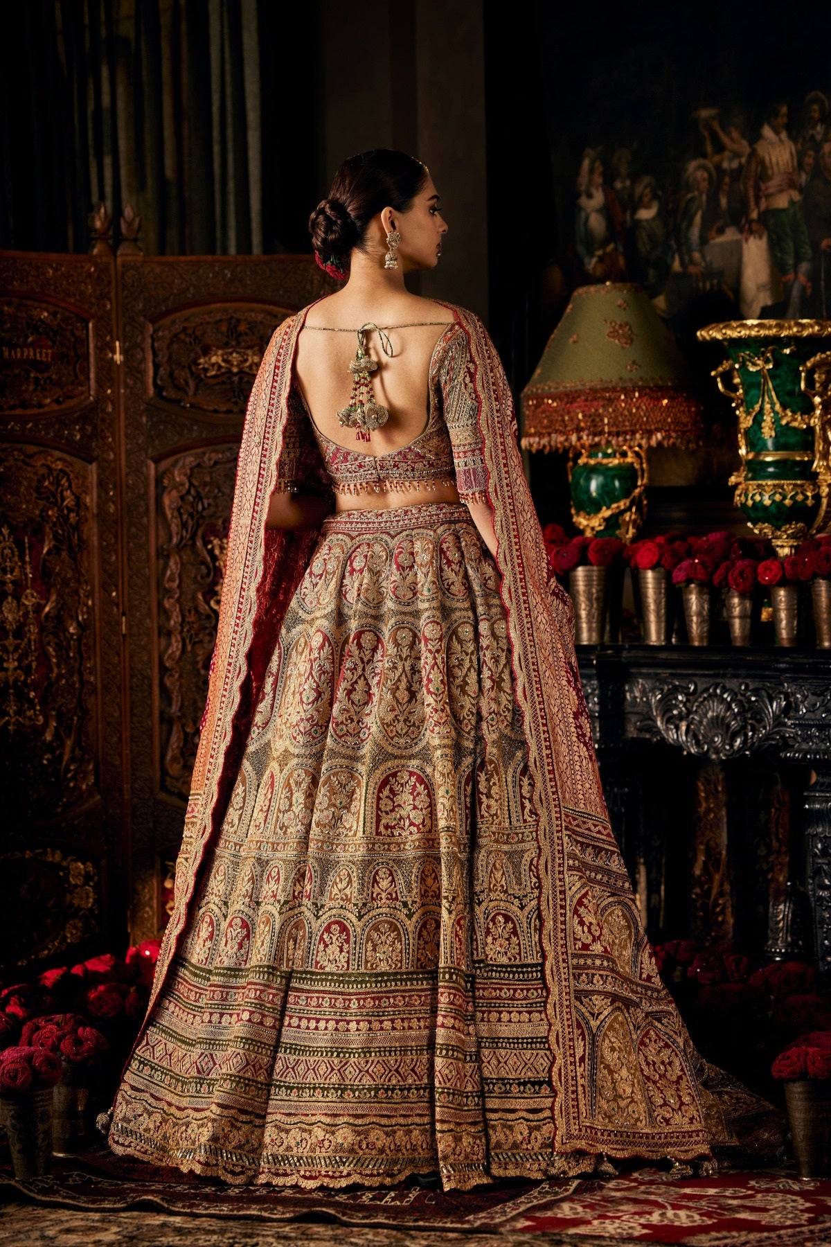 Olive Green Lehenga
