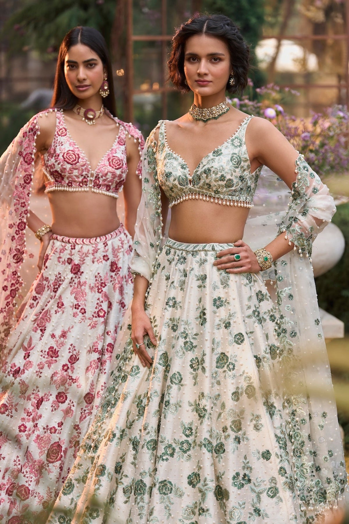 Emerald Floral Lehenga Set