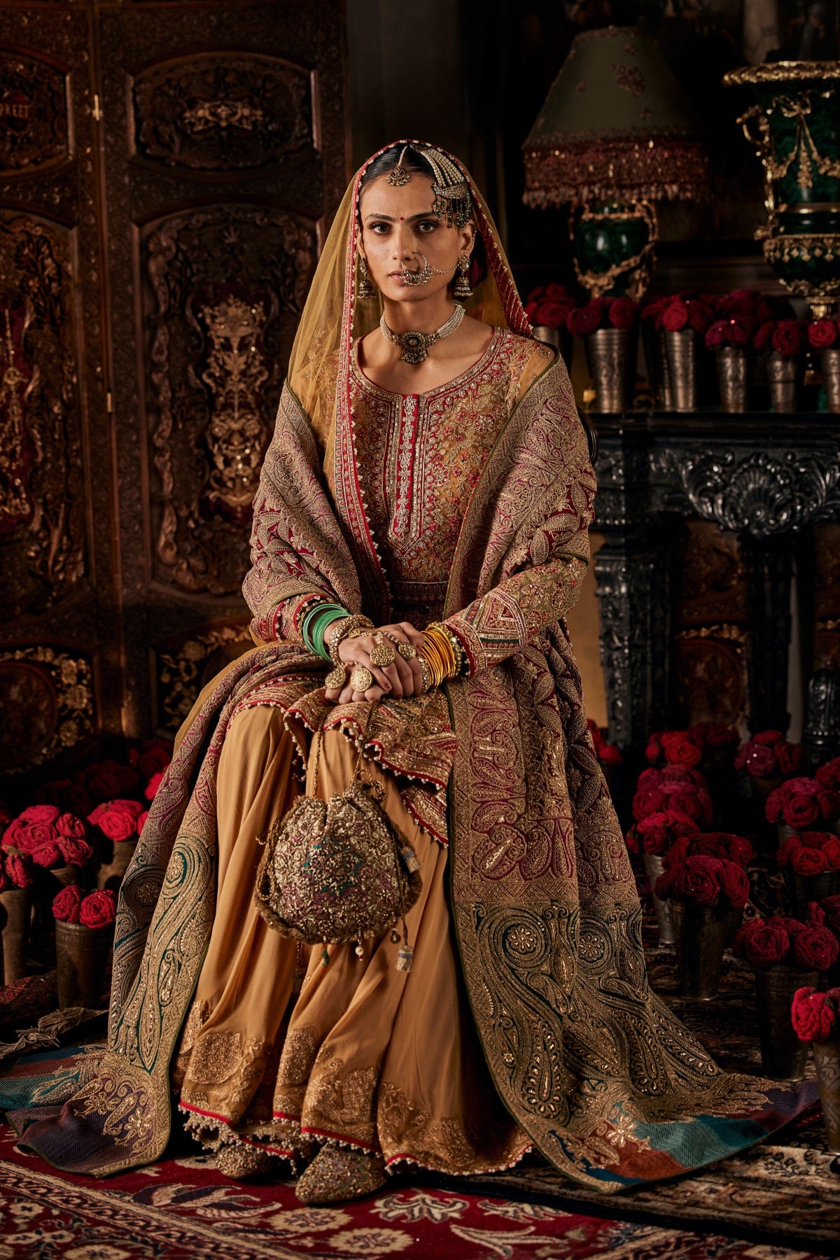 Gold Tulle Sharara