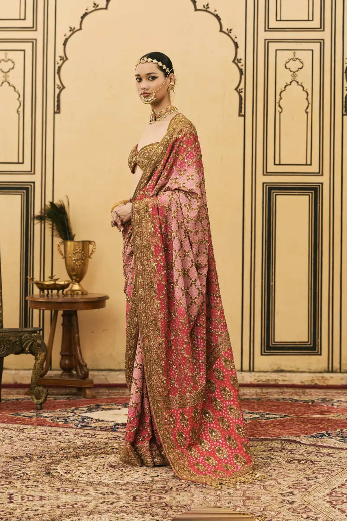 Gulrukh Ombre Saree Set
