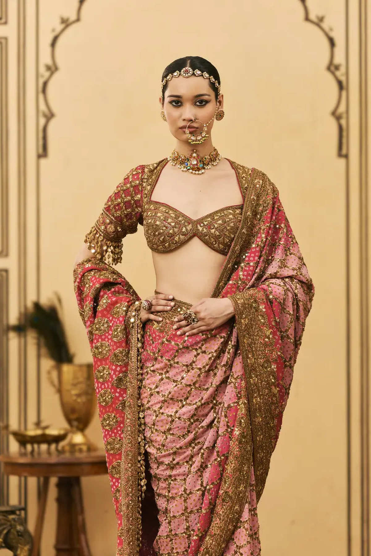 Gulrukh Ombre Saree Set