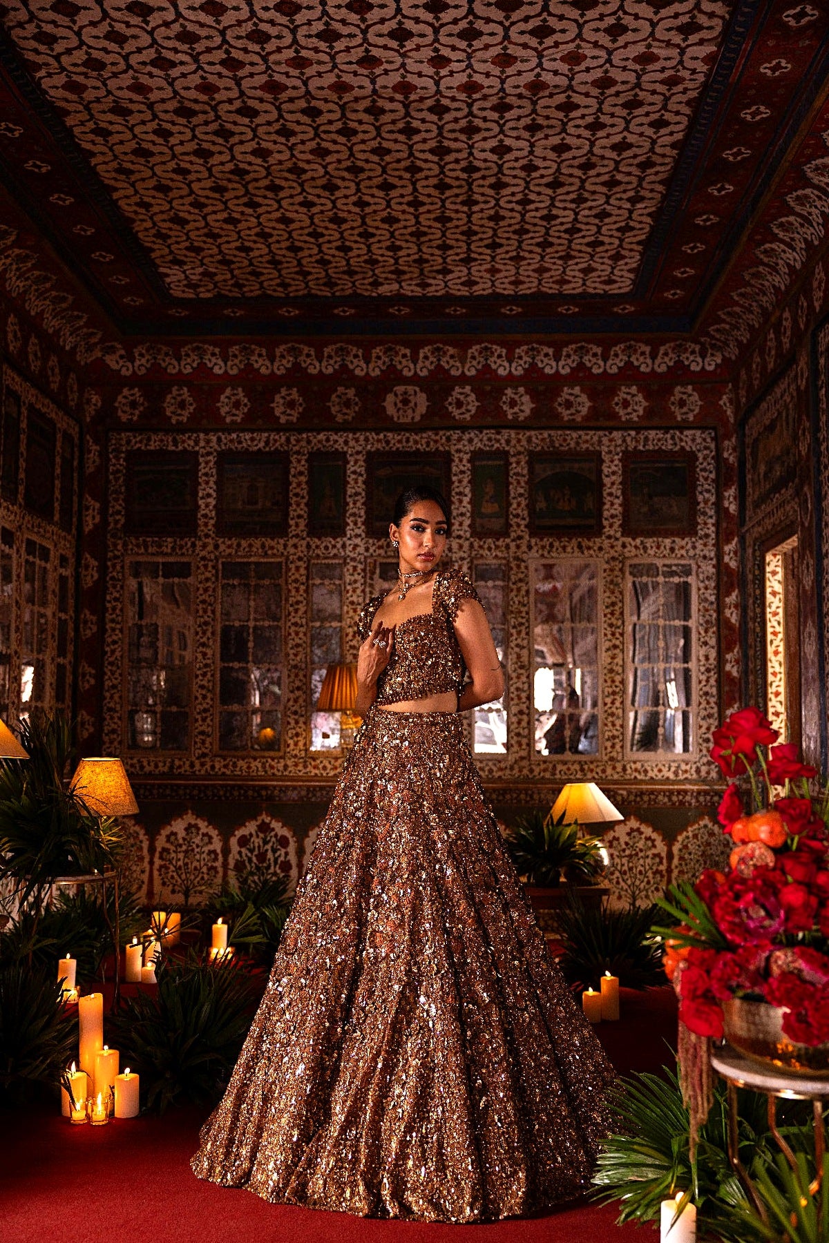 Gold Lehenga Set