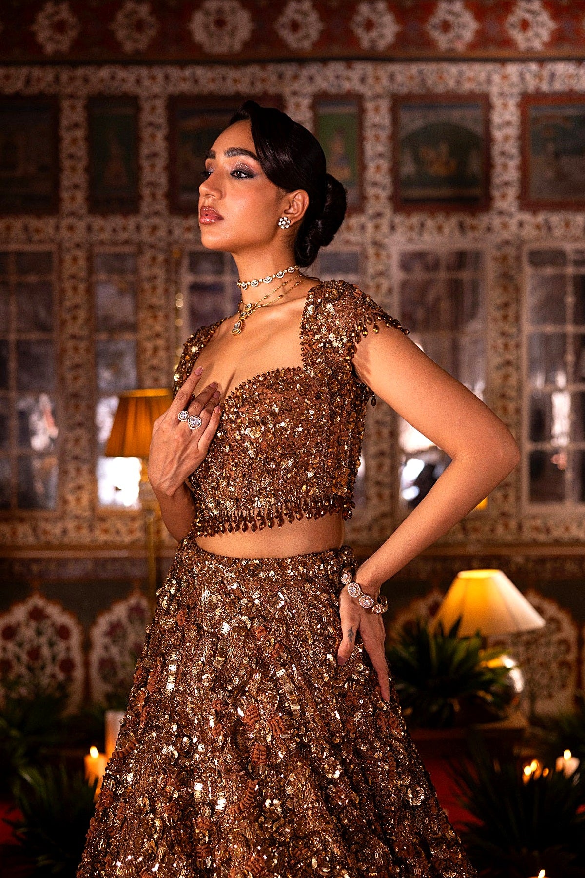 Gold Lehenga Set