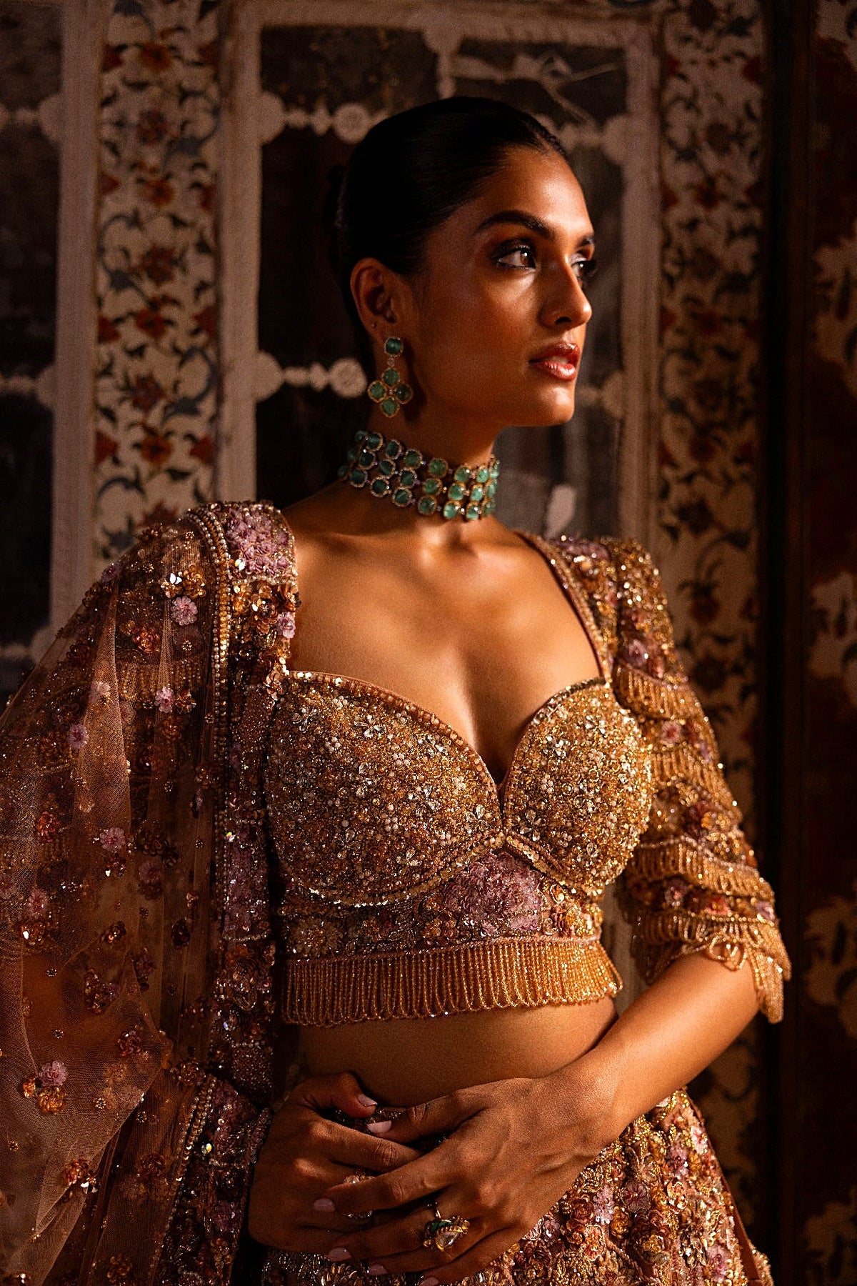 Gold Lehenga Set