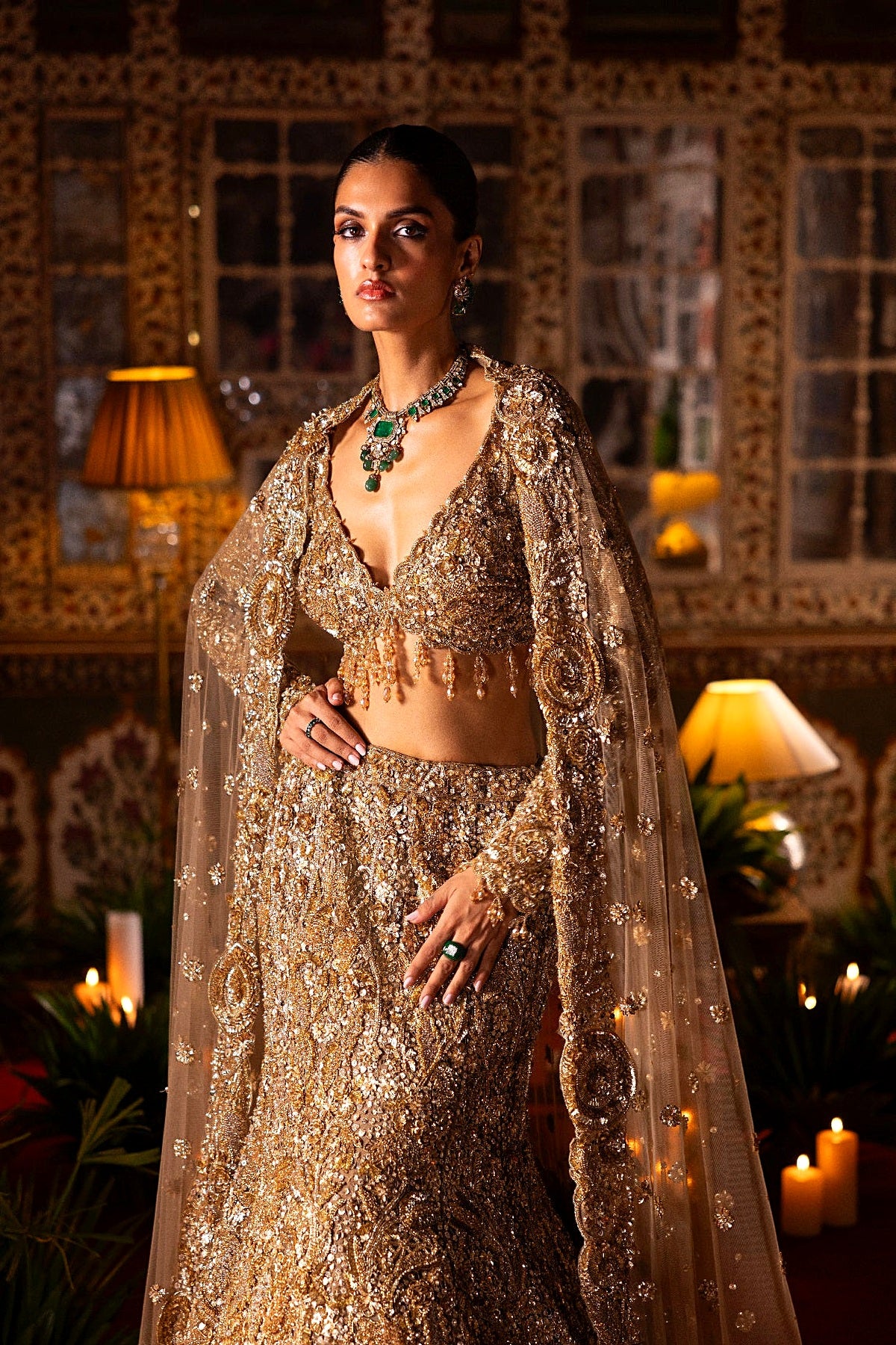Gold Fish Cut Lehenga