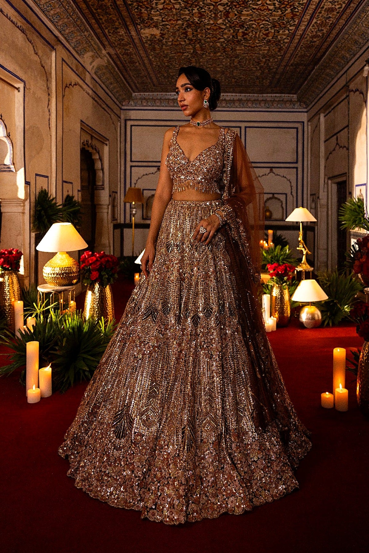 Gold Lehenga Set