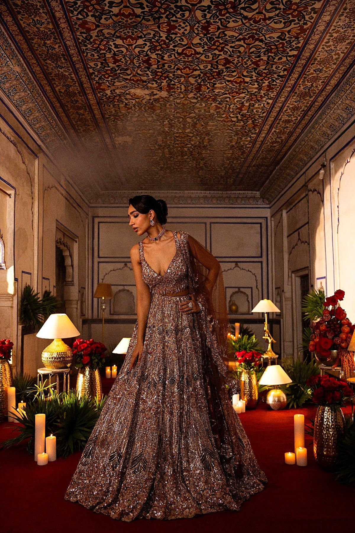 Gold Lehenga Set
