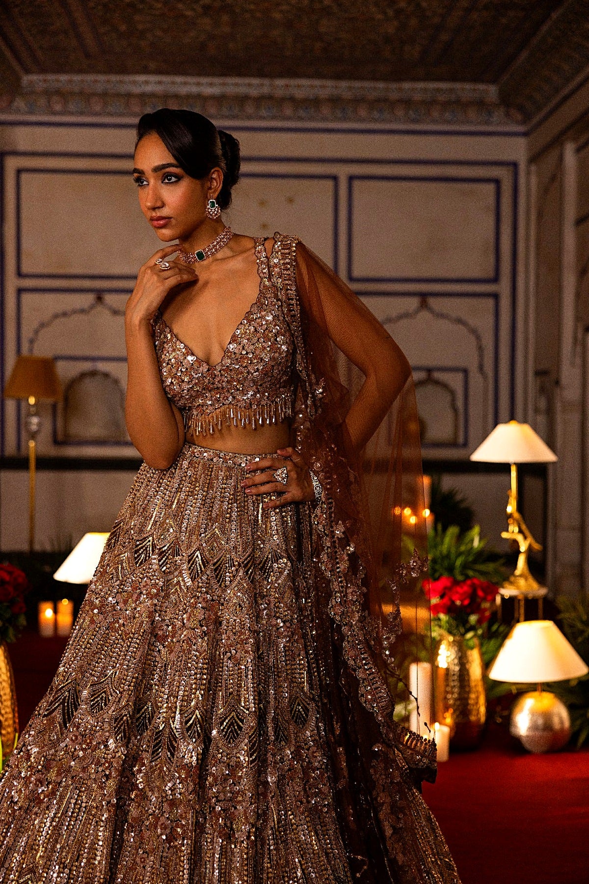 Gold Lehenga Set