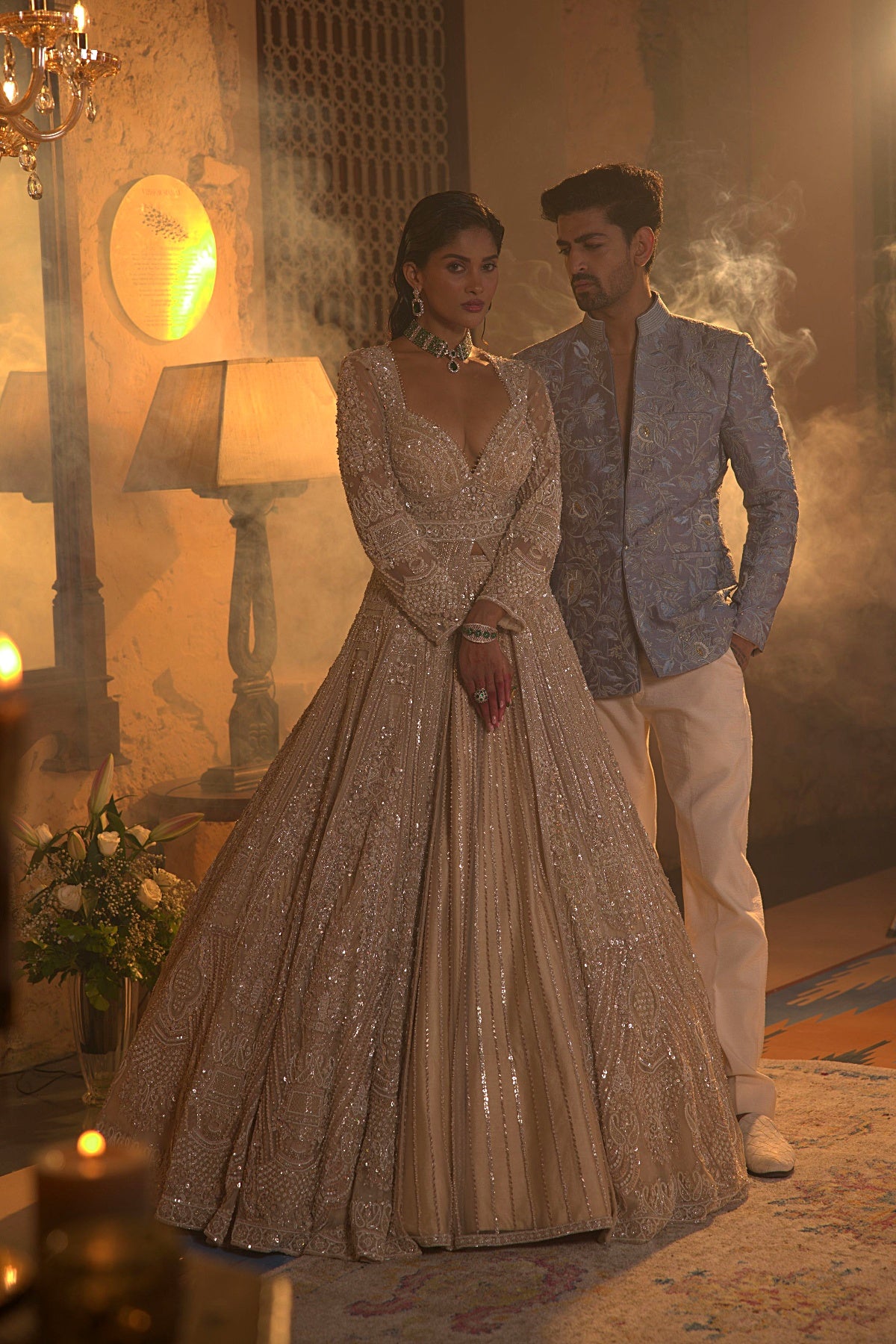 Ivory Anarkali Set