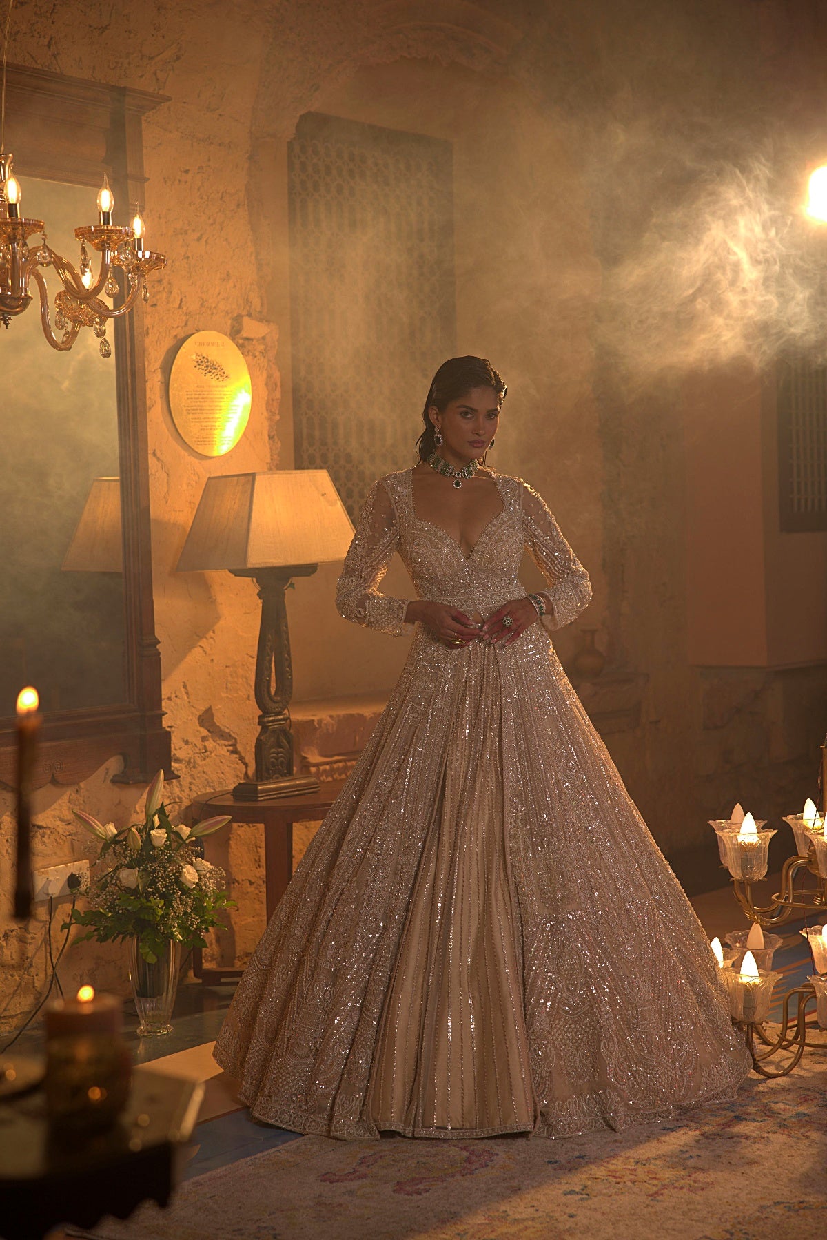 Ivory Anarkali Set