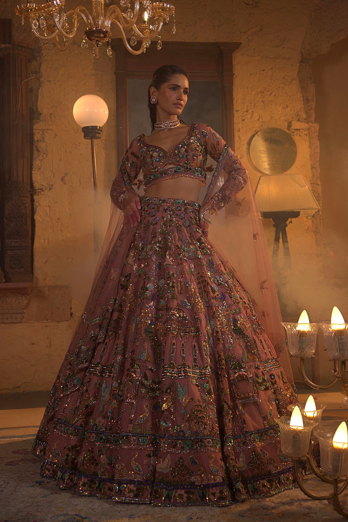 Multi Color Lehenga Set