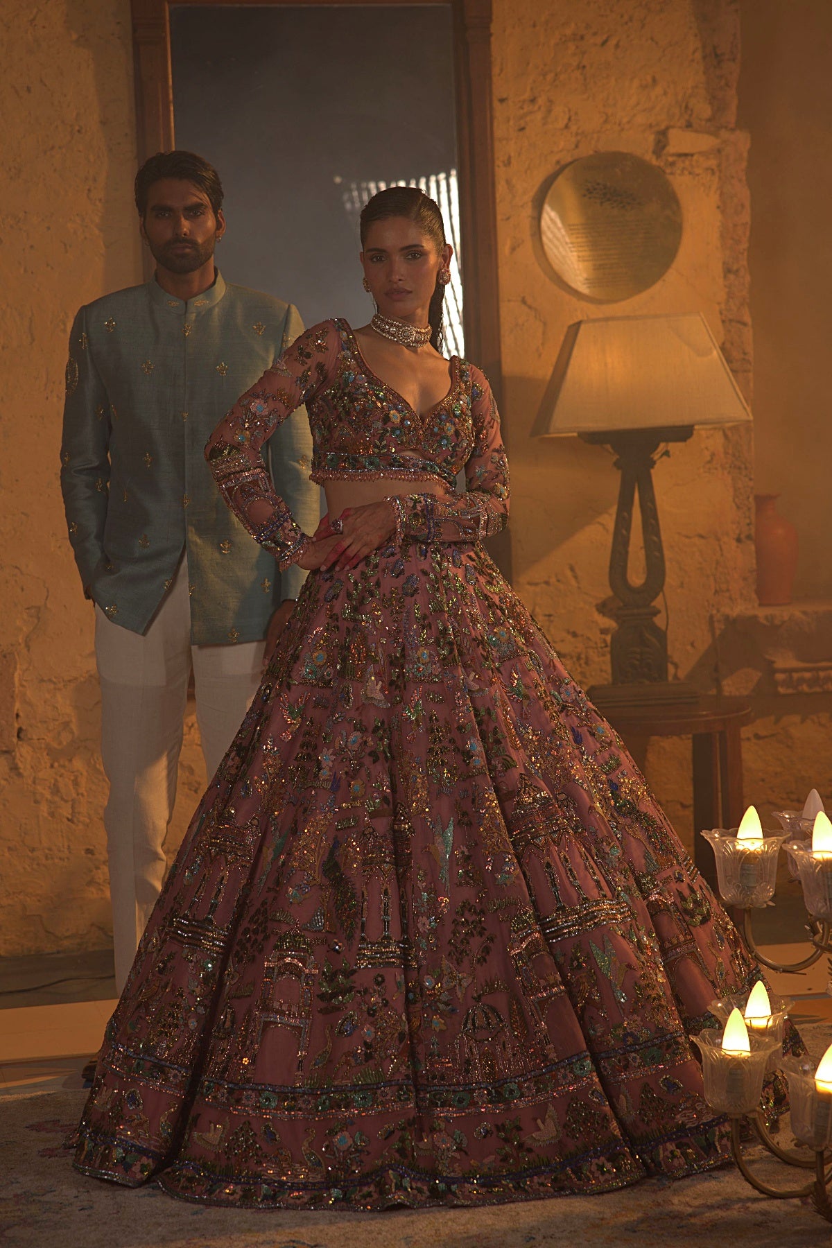 Multi Color Lehenga Set