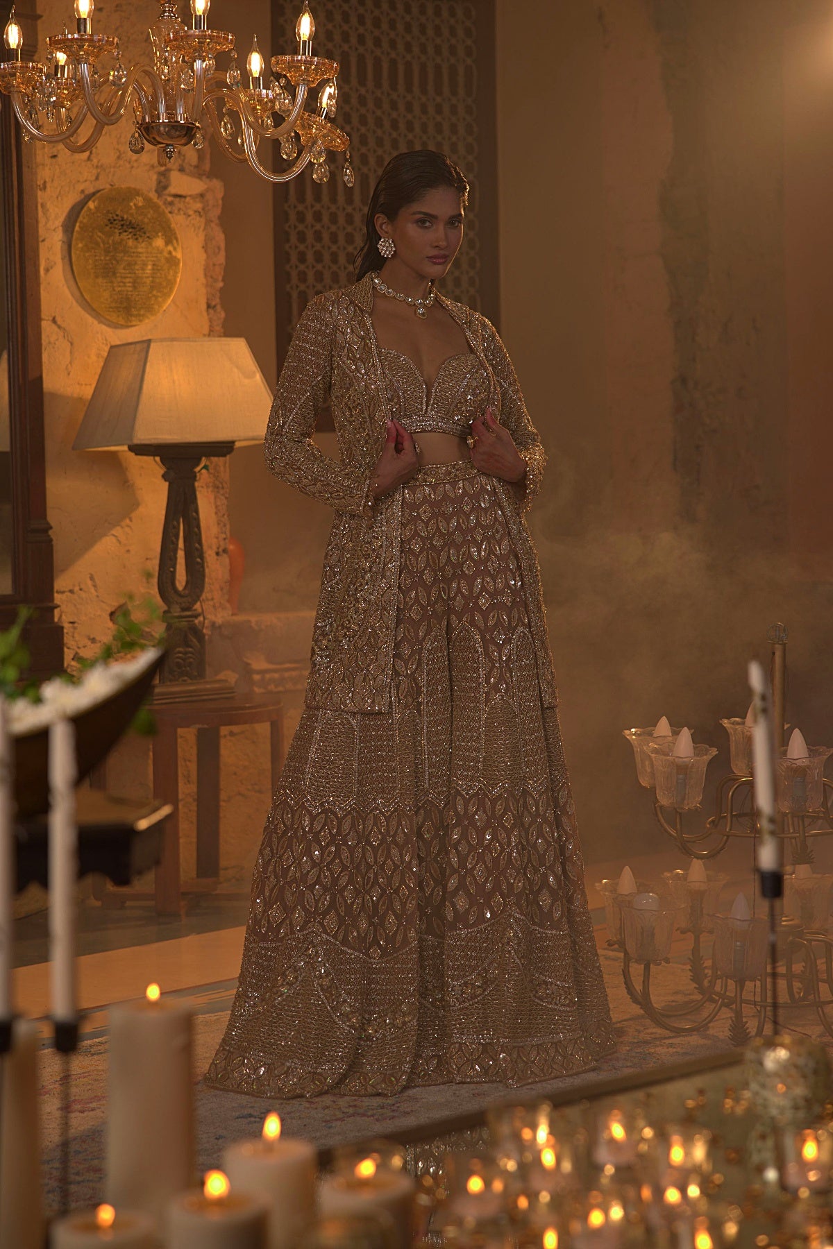 Beige Sharara Set