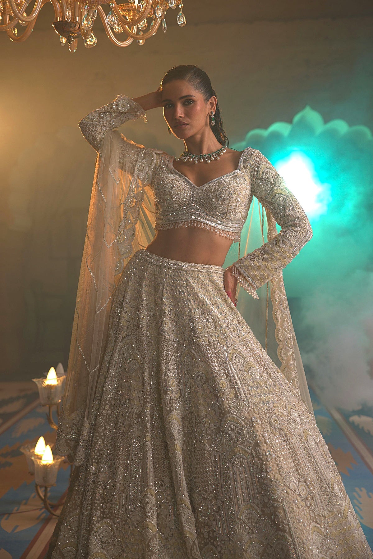 Ivory Lehenga Set