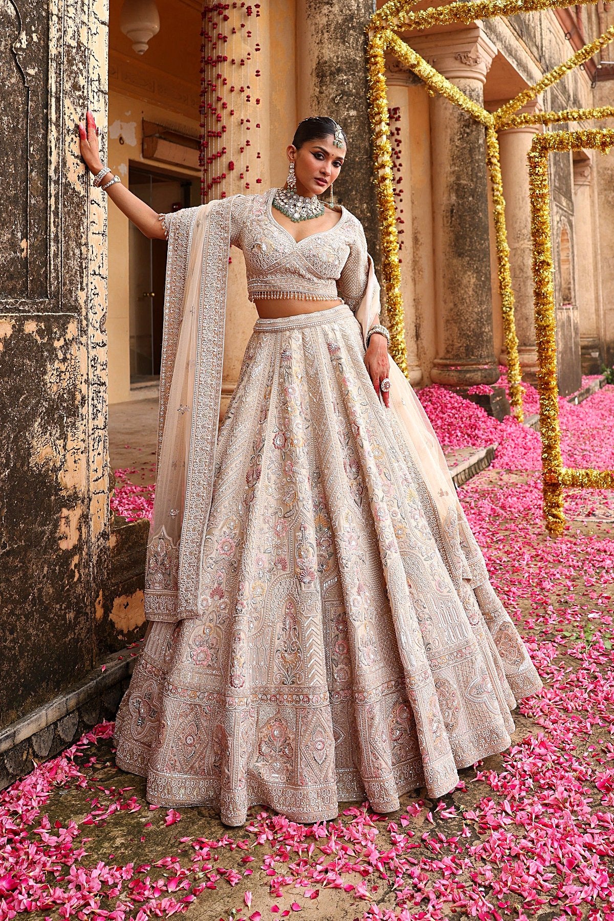 Ivory Bridal Lehenga Set