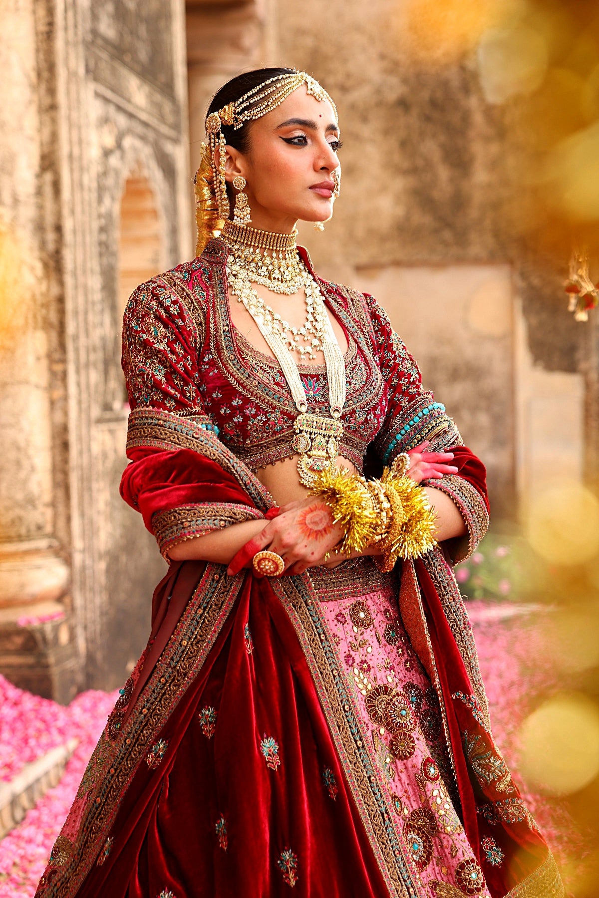 Red Bridal Lehenga Set