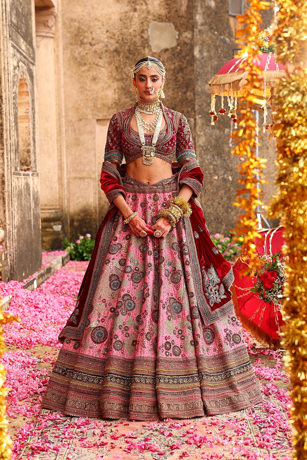 Red Bridal Lehenga Set