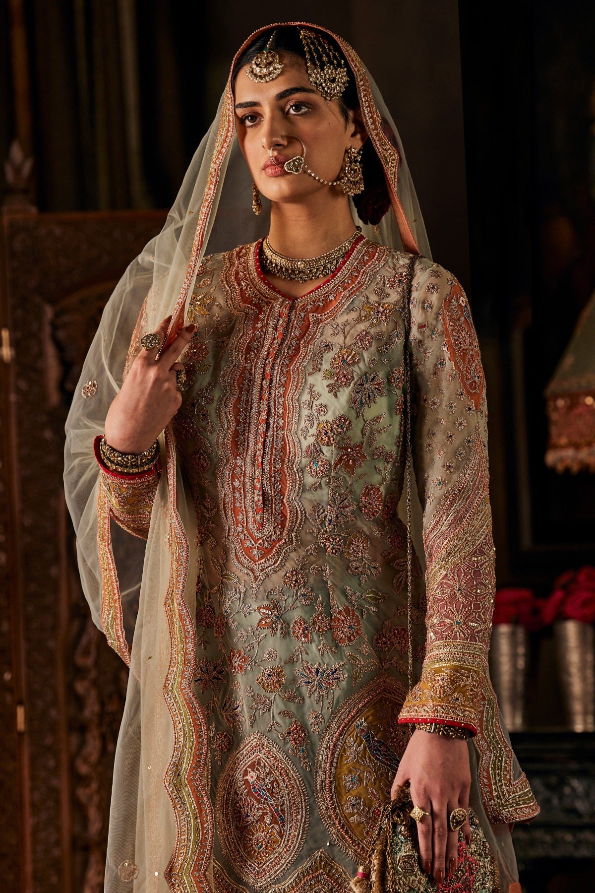 Ice Blue Kurta and Gharara