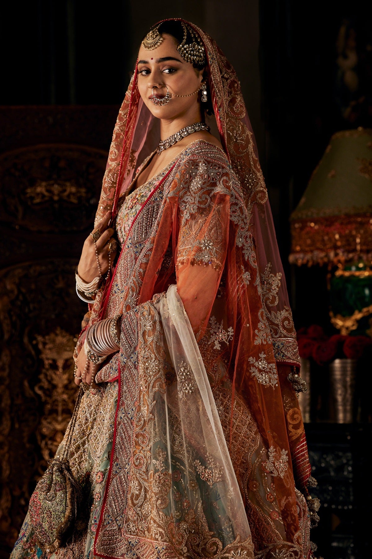 Ice blue Lehenga