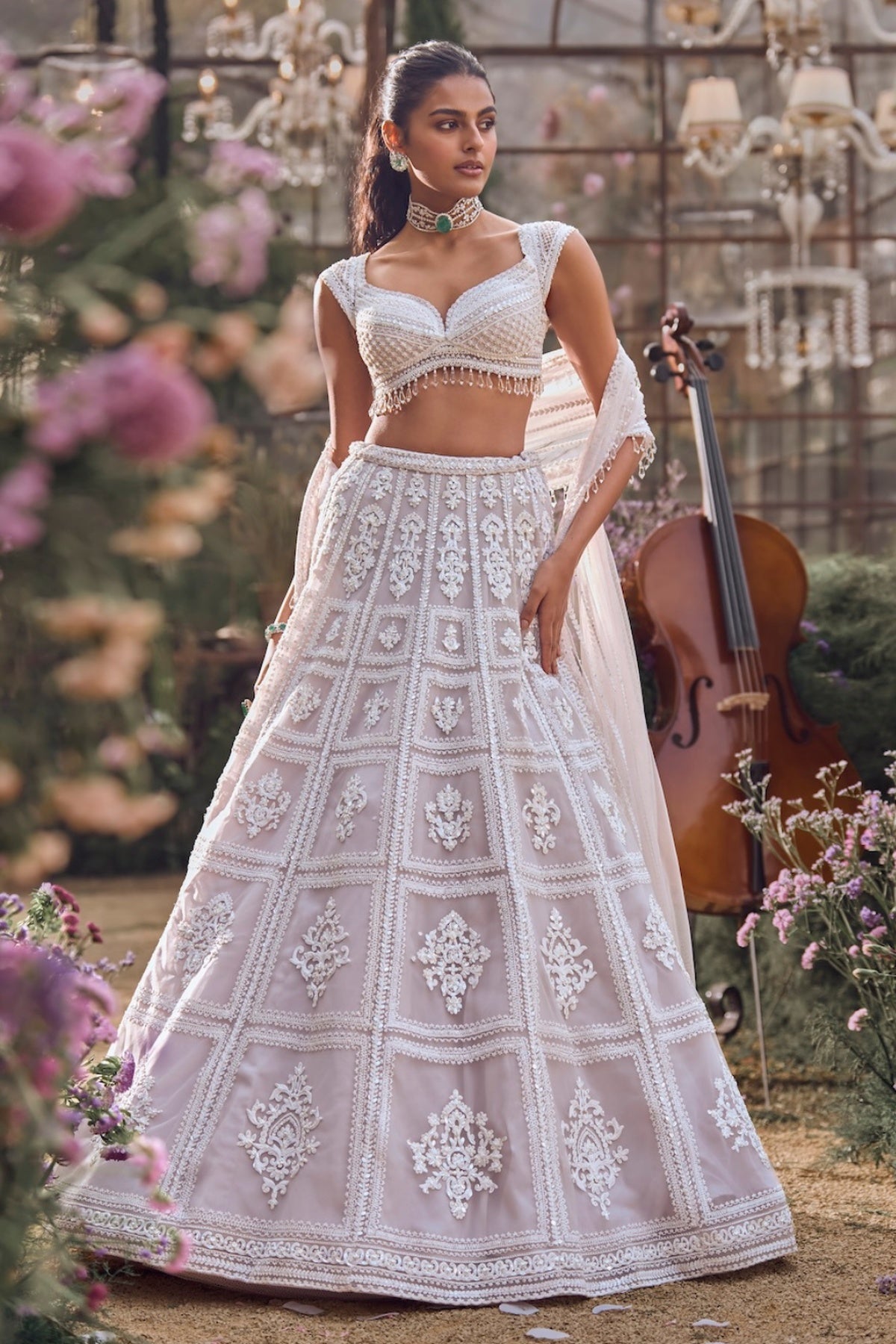 Ice Grey Dori Lehenga Set