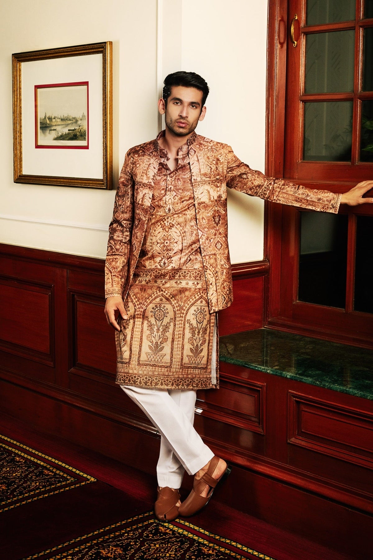 Ihab Kurta and Jacket Set