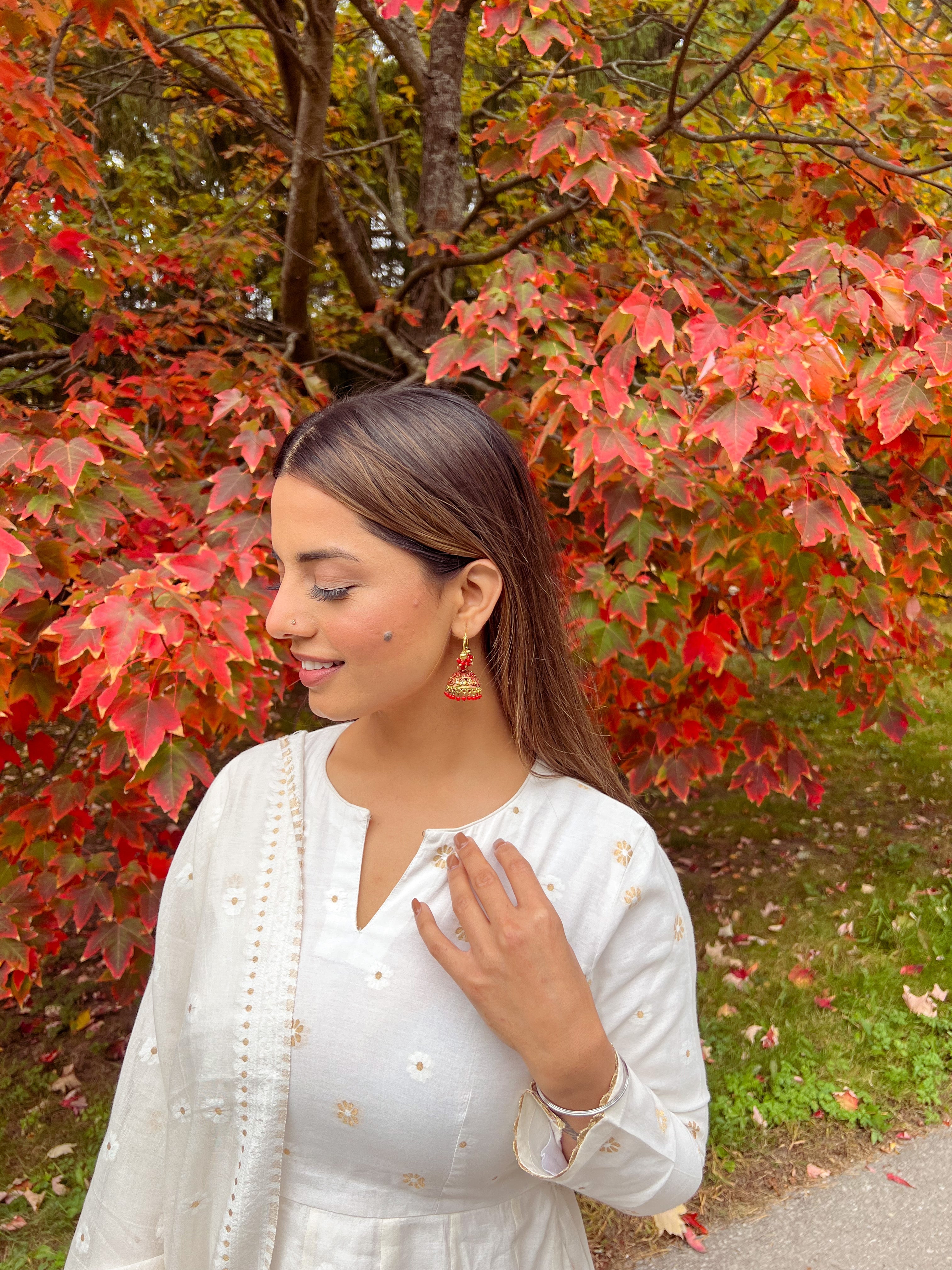 NAQI - A PURE WHITE ANARKALI