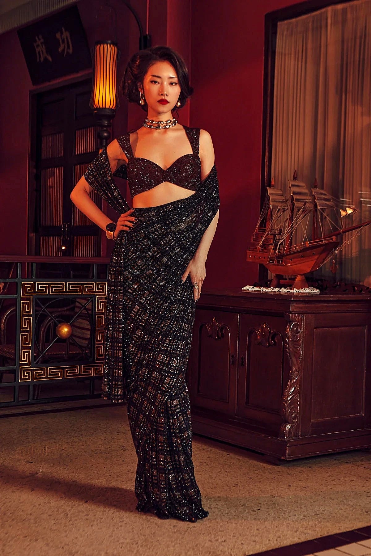 Minji Saree Set
