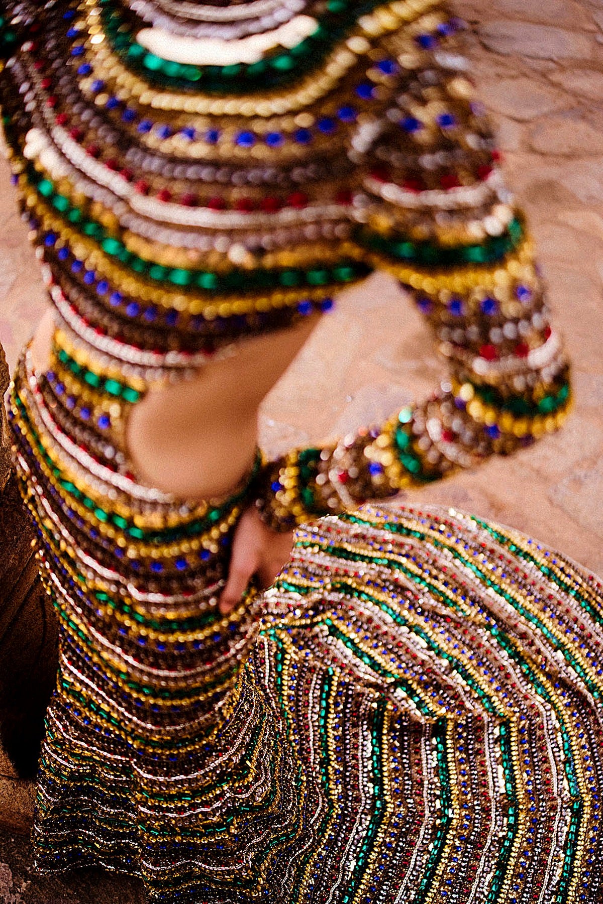Nina Multimedia Crop Top And Skirt