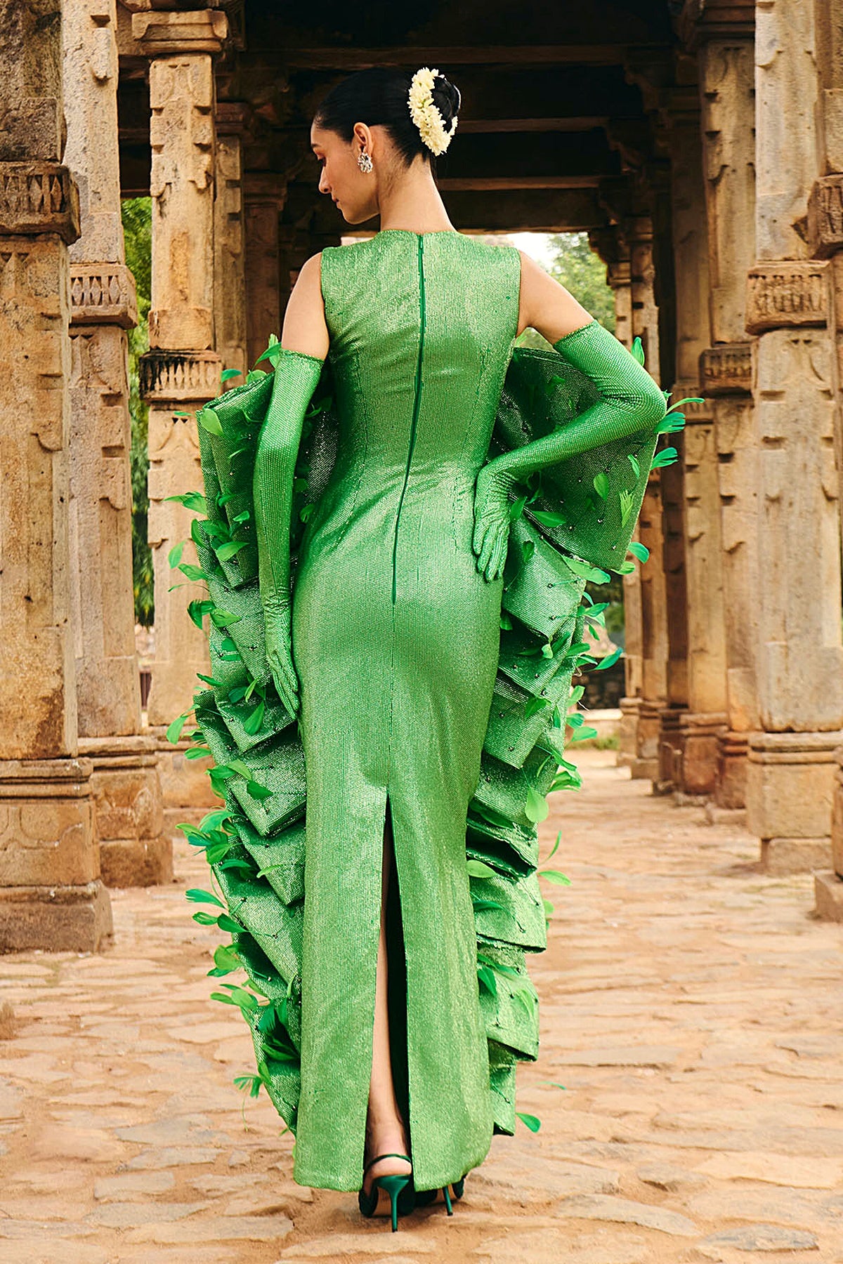 Sateyi Green Bow Dress
