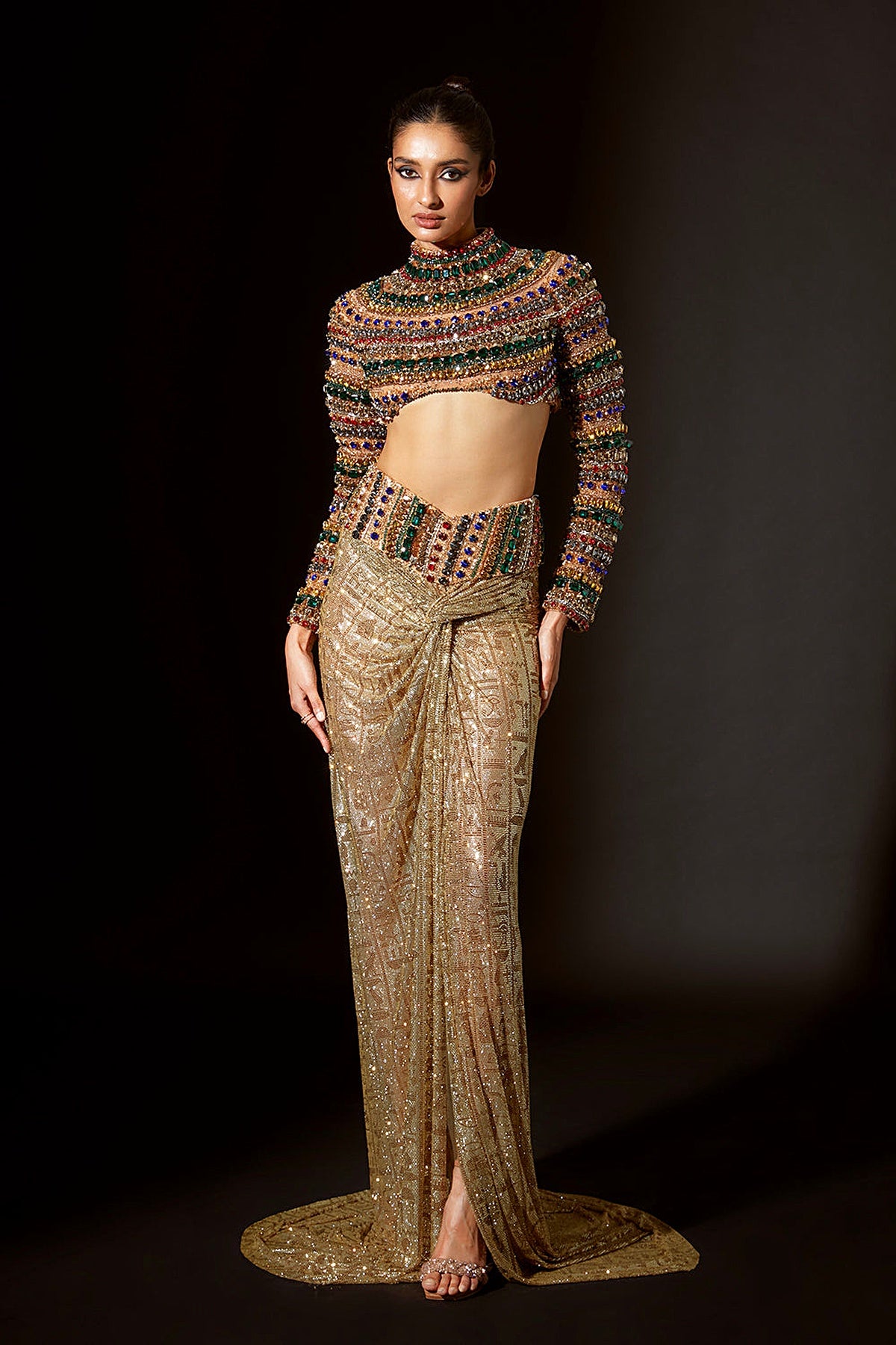 Pharaoh'S Finery Embellished Crystal Top Skirt