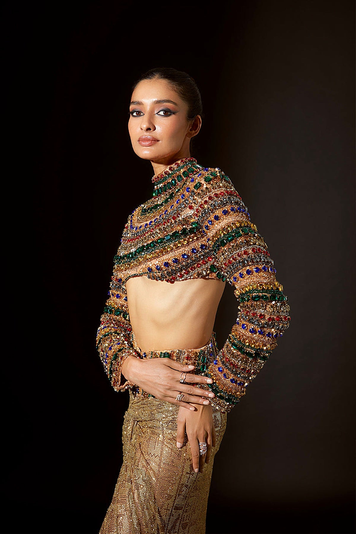 Pharaoh'S Finery Embellished Crystal Top Skirt