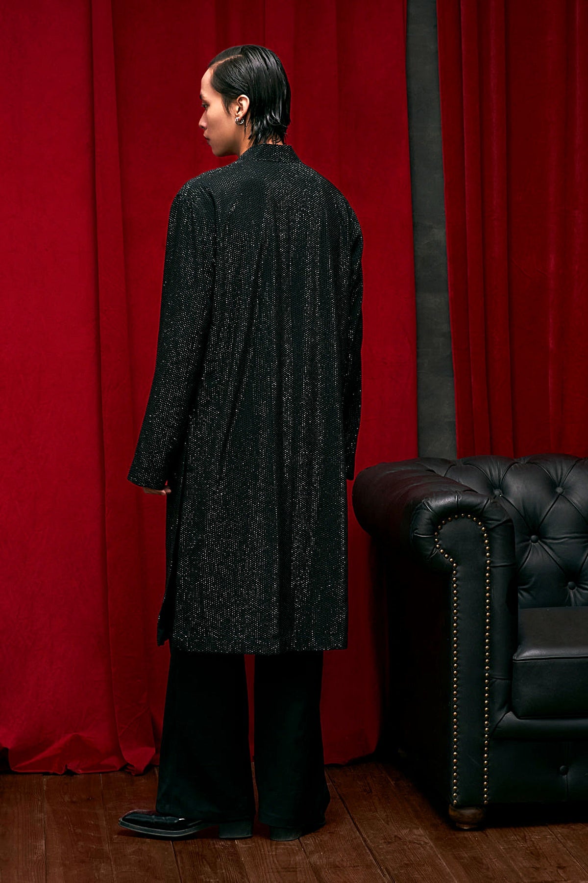 Black Glitz Kurta Set