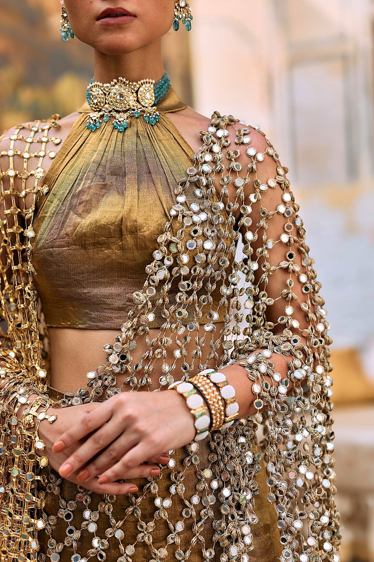 Mandira Lehenga Set with Sheeshya Veil
