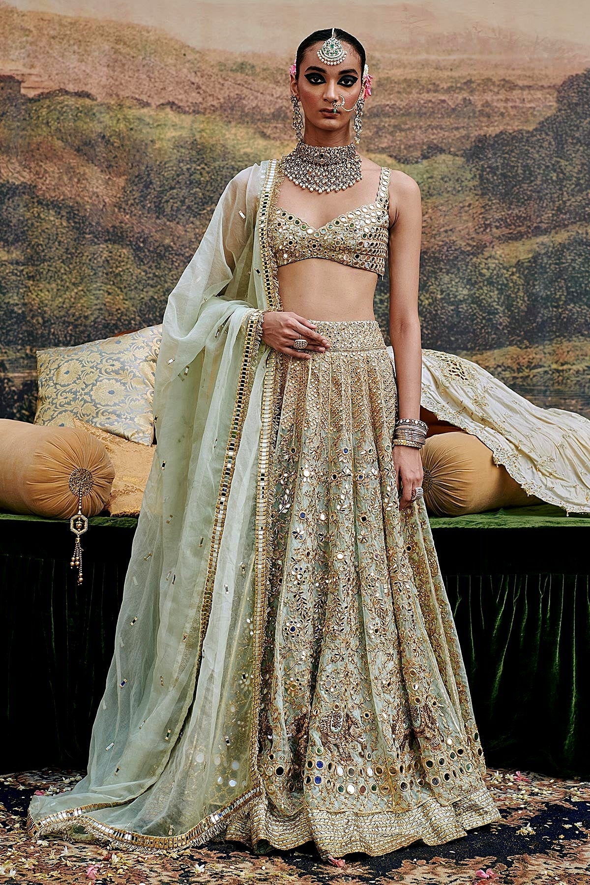 Noor Jahan Lehenga and Veil